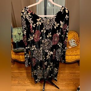 Velvet and hand beaded dress